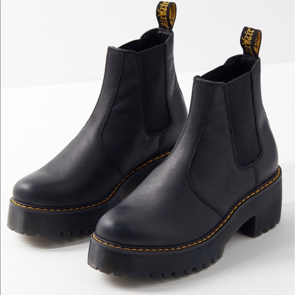 Dr. Martens Black Platform Rometty Boots